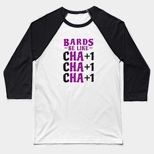 Funny Bard Charisma Stats Baseball T-Shirt